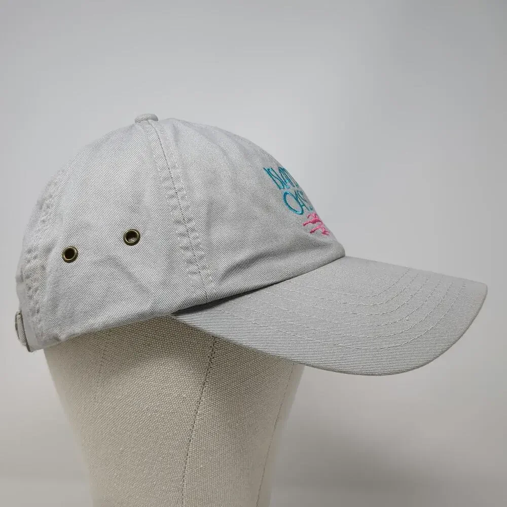 Island Oasis Baseball Cap Gray One Size Slideback Frozen Beverages Graphic Hat
